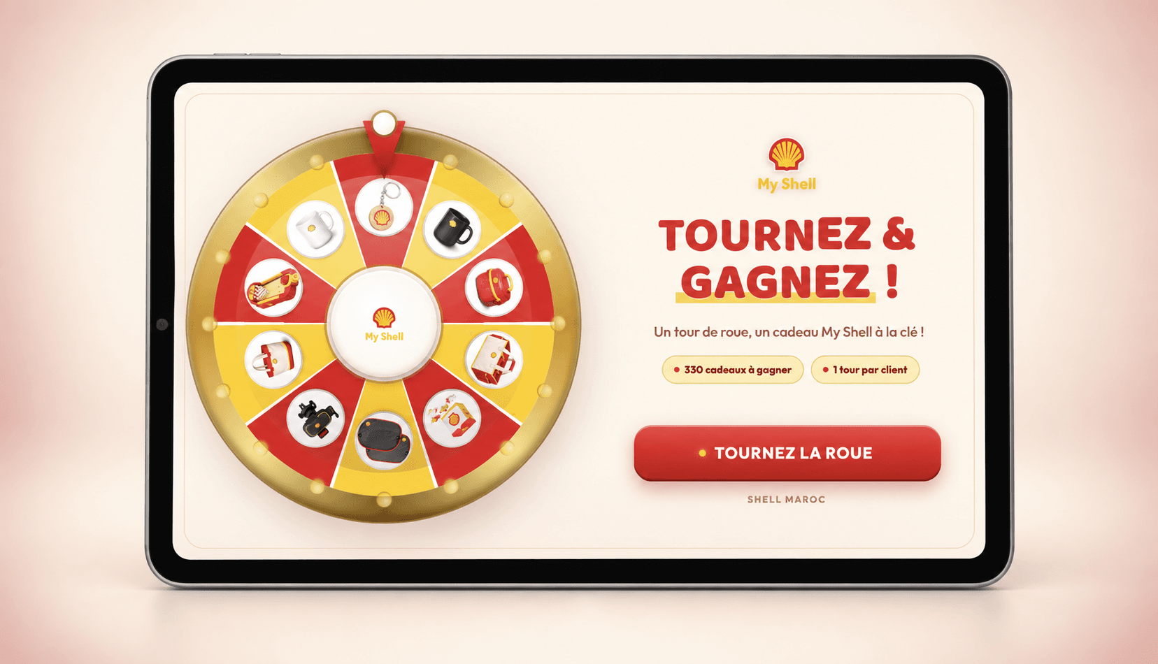 Win by Shell — On-location activation — Full-stack · React + Laravel, screen 1 of 2